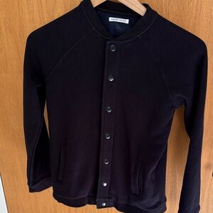 Monoprix Teens Navy Knit Fleece Lined Cardigan